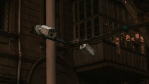 CCTV camera street shooting