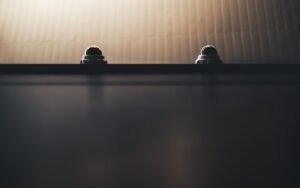 gym entrance CCTV camera night